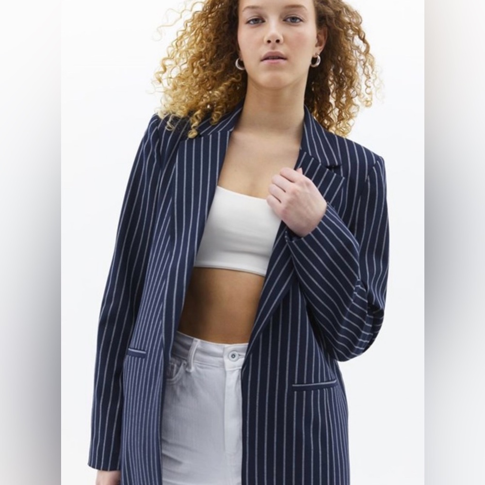 a new day Navy Pinstripe Blazer